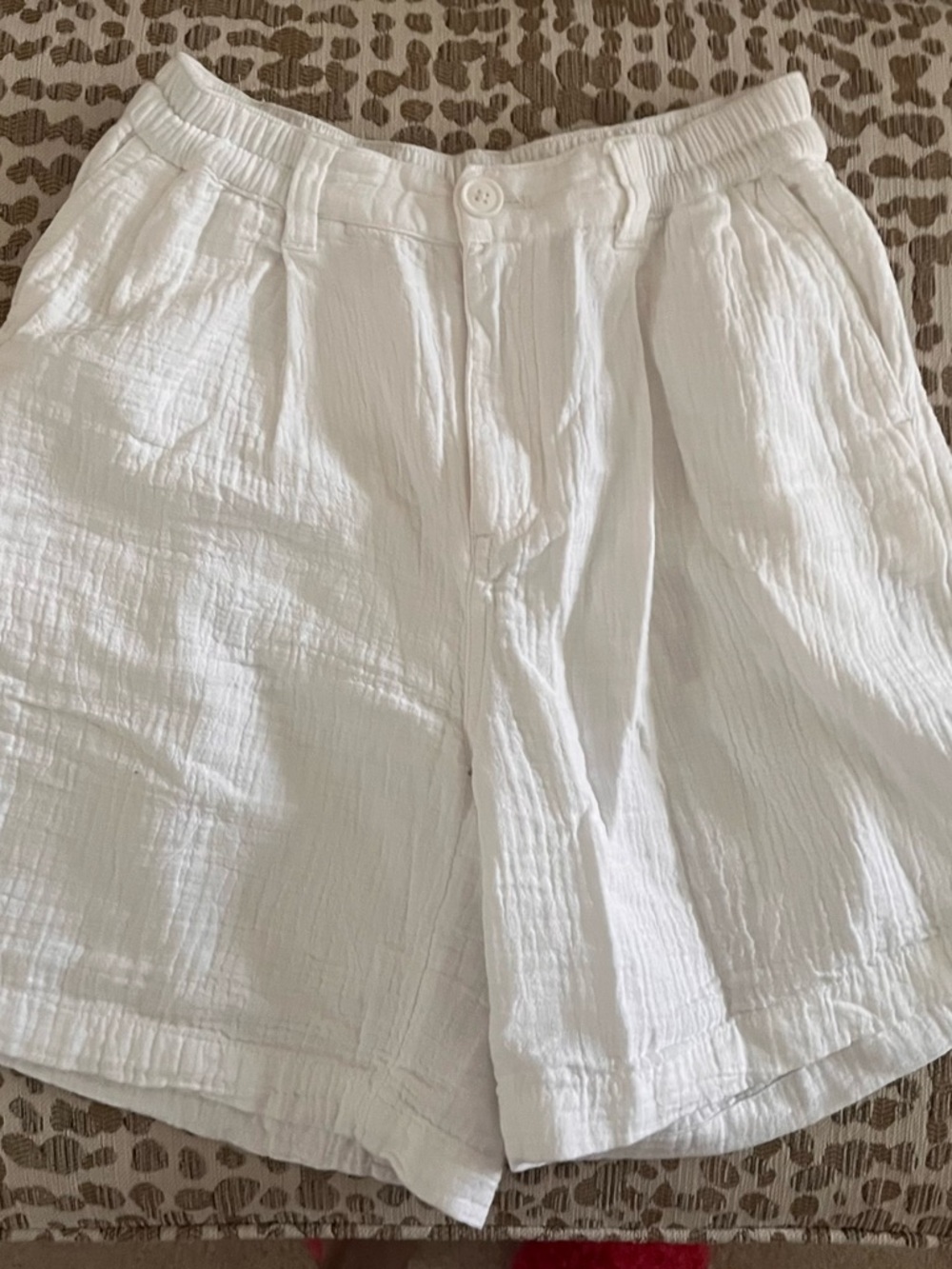 aerie White Gauze Pull-On Shorts